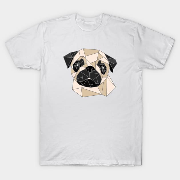 Pug Stained Glass T-Shirt by inotyler